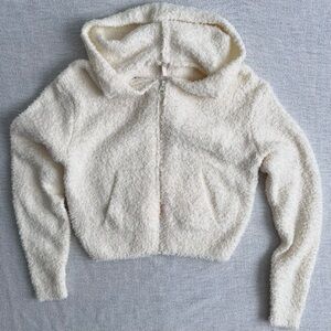 SKIMS Cream Textured Zip-Up Jacket